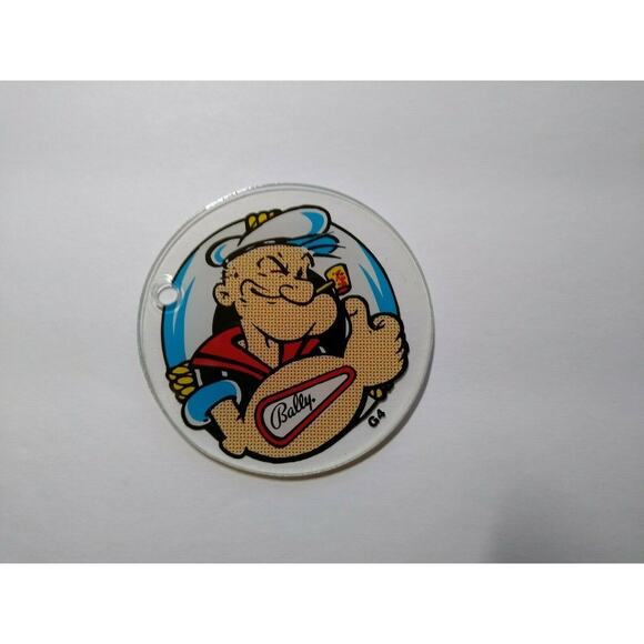 Popeye Pinball Plastic Keychain Game Promo 1993 Original NOS G4 Gift Idea - Picture 2 of 4